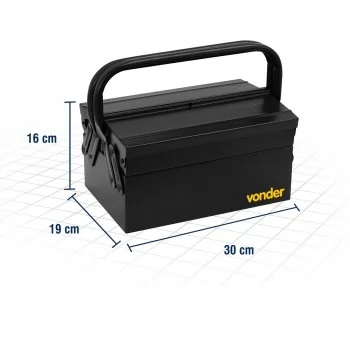 CAIXA DE FERRAMENTAS METALICAS 03 GAVETAS 30 X 19 X 16CM - VONDER