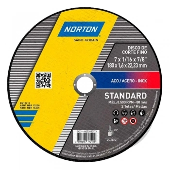 DISCO DE CORTE STANDARD 180X1.6X22.23 - NORTON
