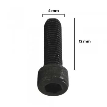 PARAFUSO ALLEN C/ CABECA CILINDRICA 4 X 12MM MA ACO (CX 100 UNIDADES)