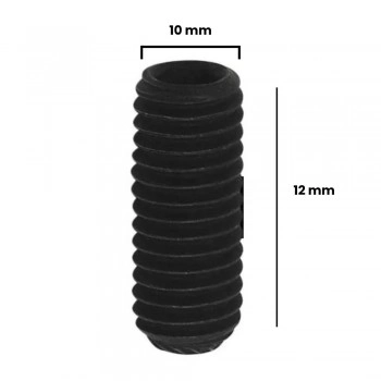 PARAFUSO ALLEN S/ CABECA 10 X 12MM MA ACO (CX 100 UNIDADES)