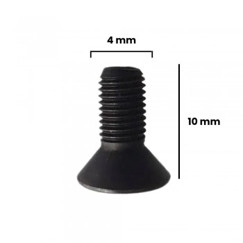 PARAFUSO ALLEN C/ CABECA CHATA 4 X 10MM MA ACO (CX 100 UNIDADES)