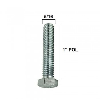 PARAFUSO SEXTAVADO 5/16 X 1 UNC ZB (CX 100 UNIDADES)