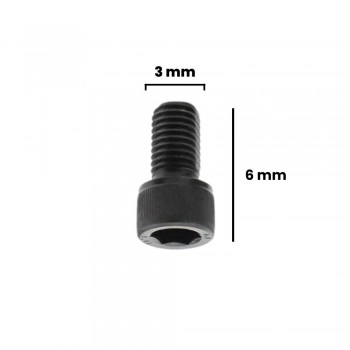 PARAFUSO ALLEN C/ CABECA CILINDRICA 3 X 6MM MA ACO (CX 100 UNIDADES)
