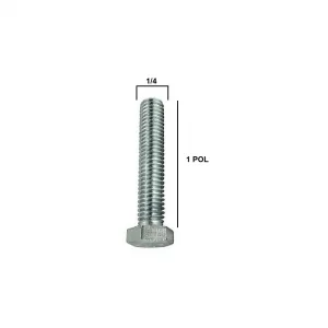 PARAFUSO SEXTAVADO 1/4 X 1 UNC ZB