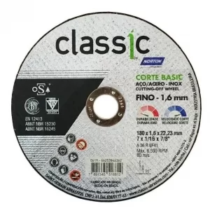 DISCO DE CORTE 180,0X1,6X22,23 NORTON CLASSIC