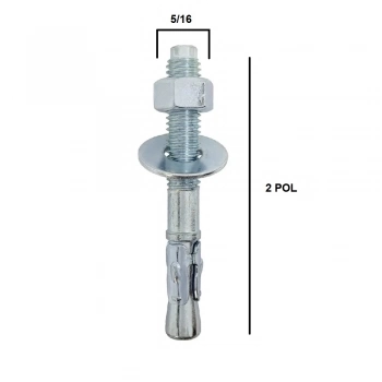CHUMBADOR PARABOLT 5/16″X2″ (UNITÁRIO)