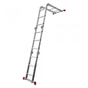 ESCADA ARTICULADA MULTIFUNCIONAL 8 EM 1 - ALUMINIO 3X4 - 12 DEGRAUS - WORKER