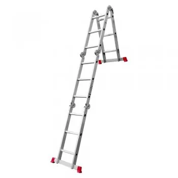 ESCADA ARTICULADA MULTIFUNCIONAL 8 EM 1 - ALUMINIO 3X4 - 12 DEGRAUS - WORKER